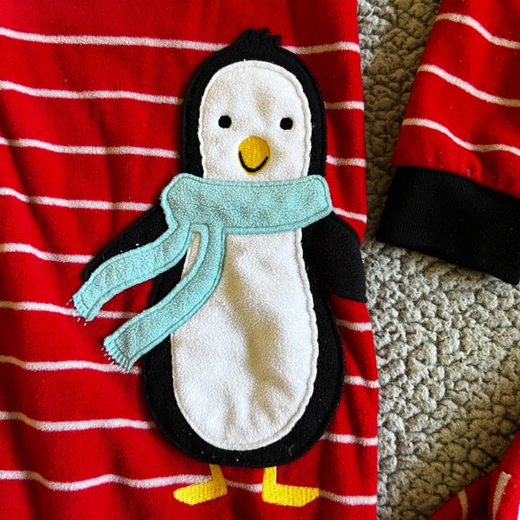 One Piece Fleece Penguin Pajamas - Picture 2 of 4